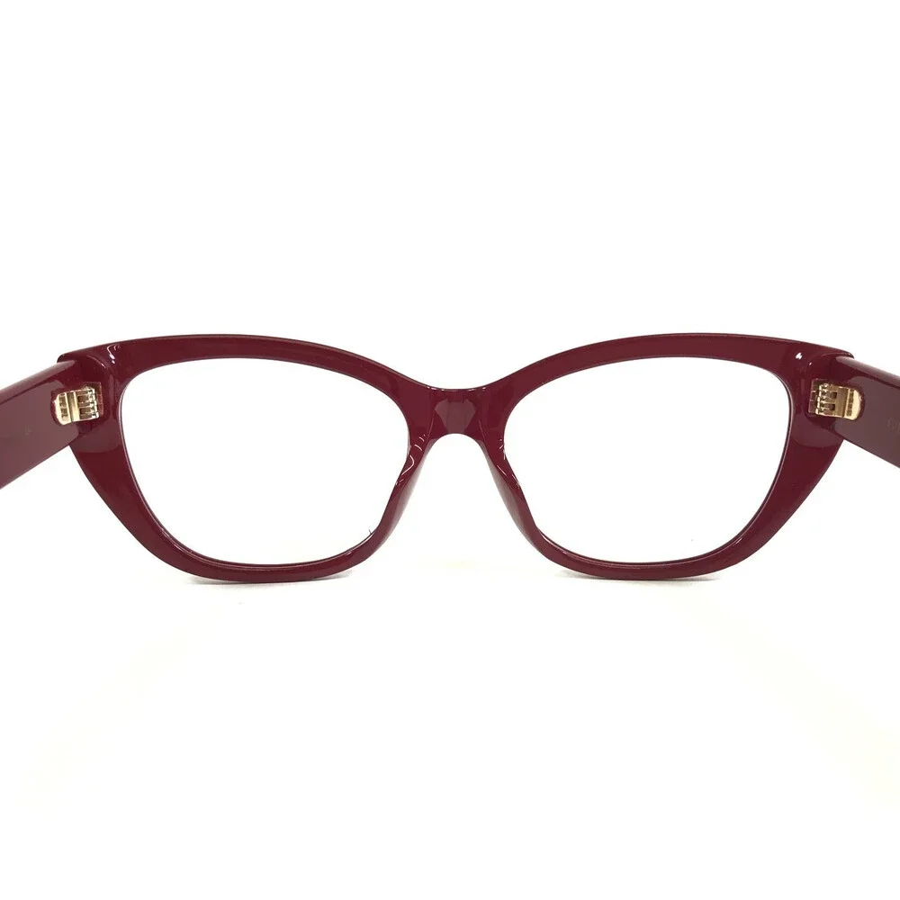 Gucci Eyeglasses Frames GG0813O 003 Polished Red Cat Eye Full Rim 52-17-145